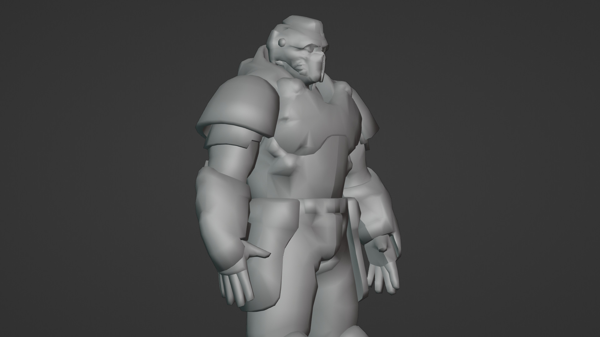 Iron Guard Futuristic Armored Soldier 3D Model Rigged Game-Ready Low-poly 3D model_13