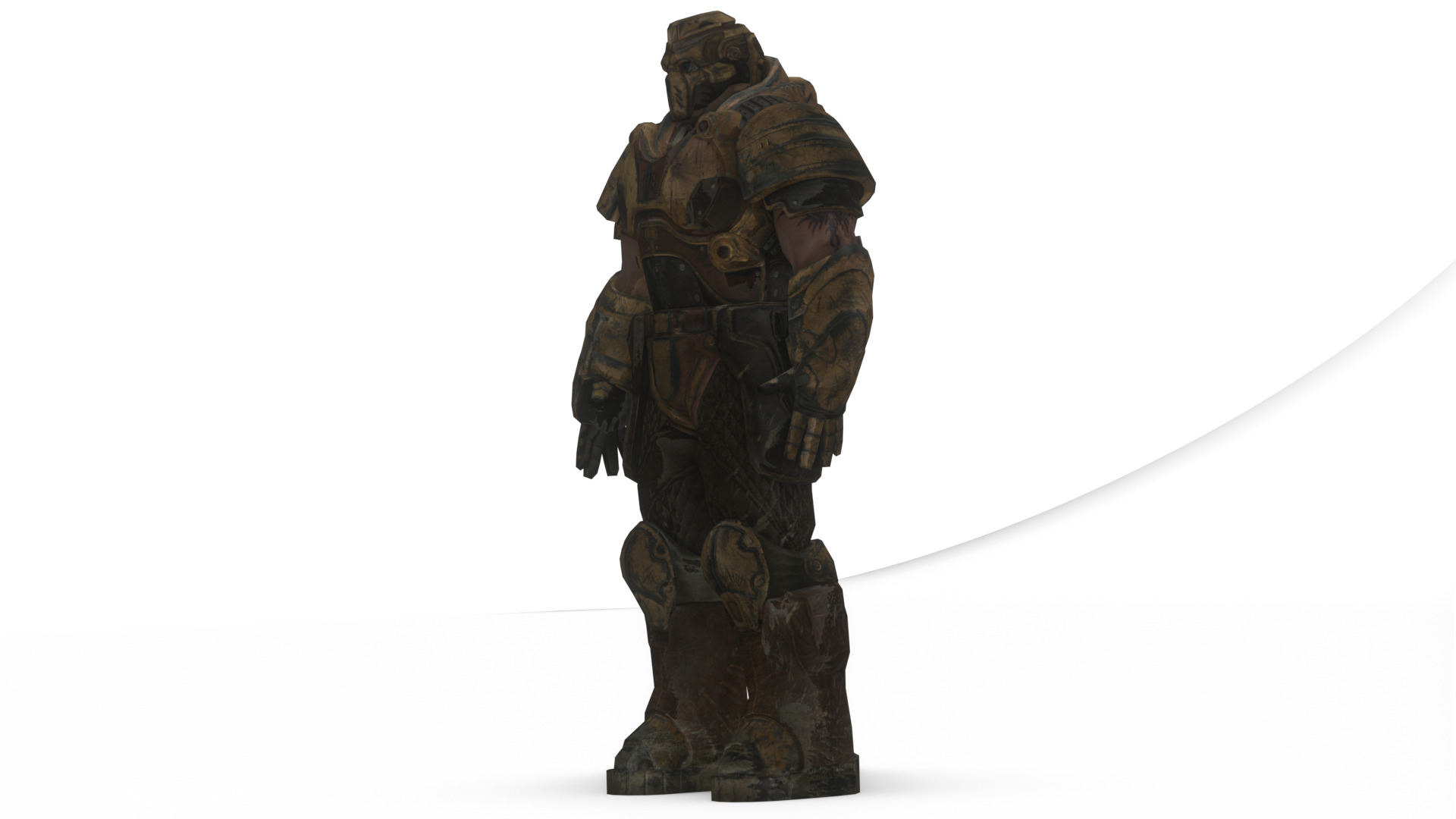 Iron Guard Futuristic Armored Soldier 3D Model Rigged Game-Ready Low-poly 3D model_6