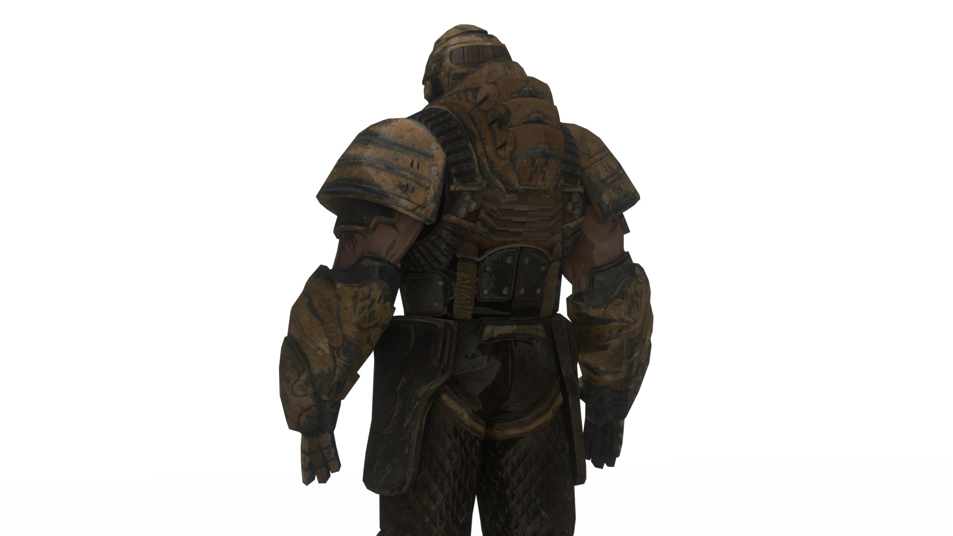 Iron Guard Futuristic Armored Soldier 3D Model Rigged Game-Ready Low-poly 3D model_2