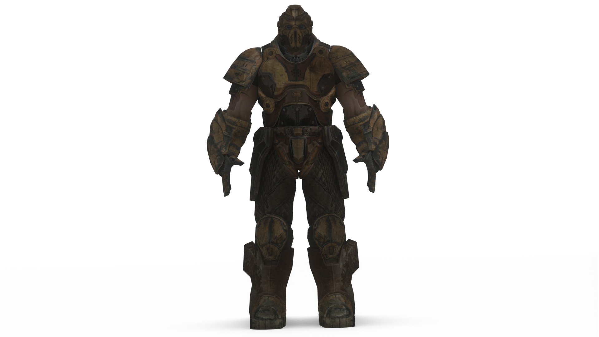 Iron Guard Futuristic Armored Soldier 3D Model Rigged Game-Ready Low-poly 3D model_5