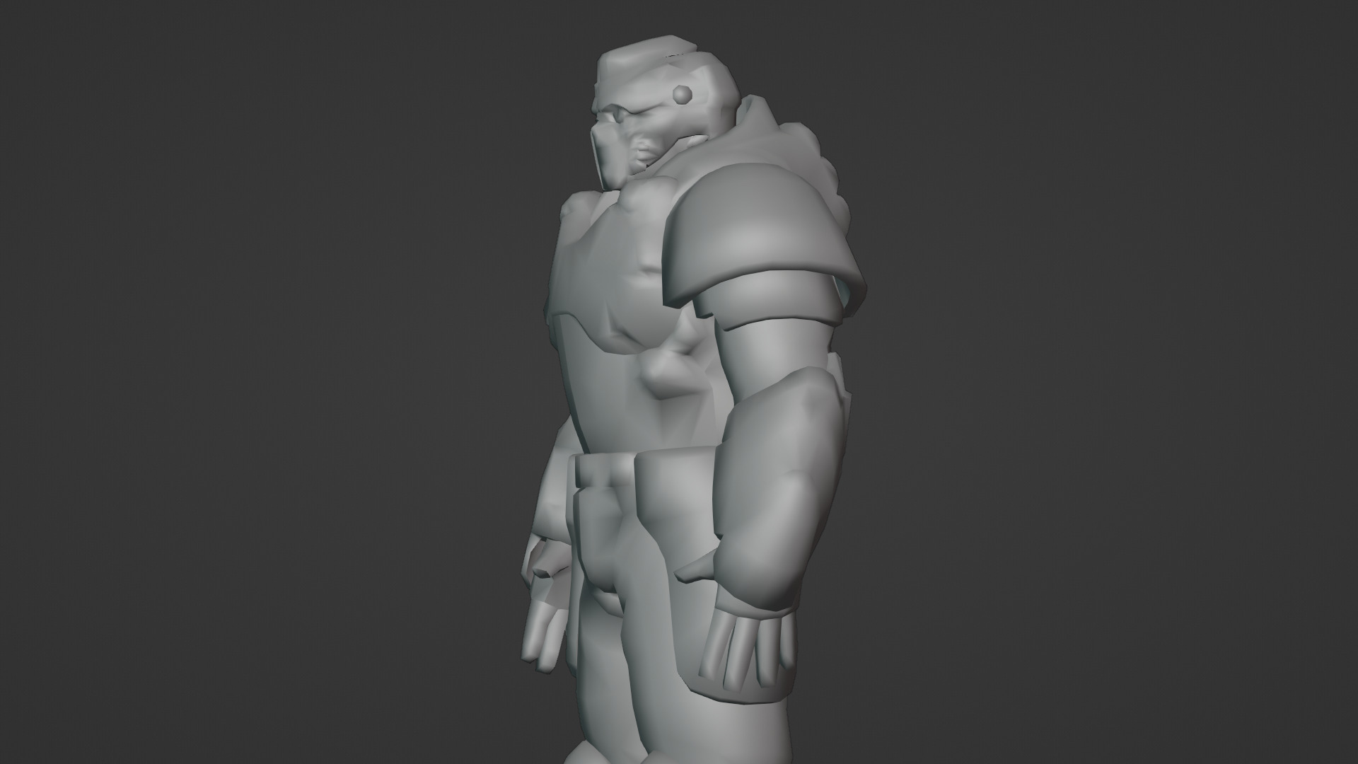 Iron Guard Futuristic Armored Soldier 3D Model Rigged Game-Ready Low-poly 3D model_24