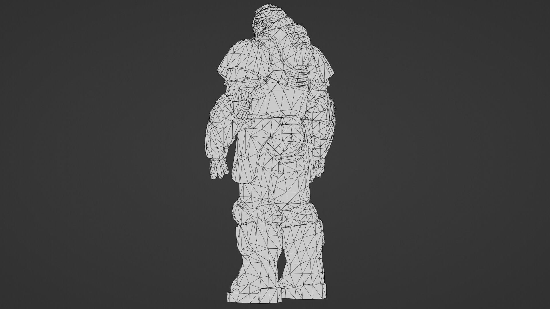 Iron Guard Futuristic Armored Soldier 3D Model Rigged Game-Ready Low-poly 3D model_31