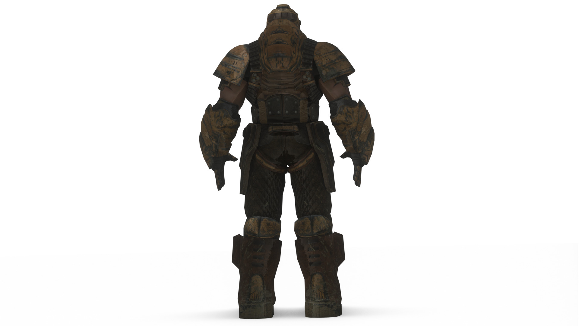Iron Guard Futuristic Armored Soldier 3D Model Rigged Game-Ready Low-poly 3D model_8