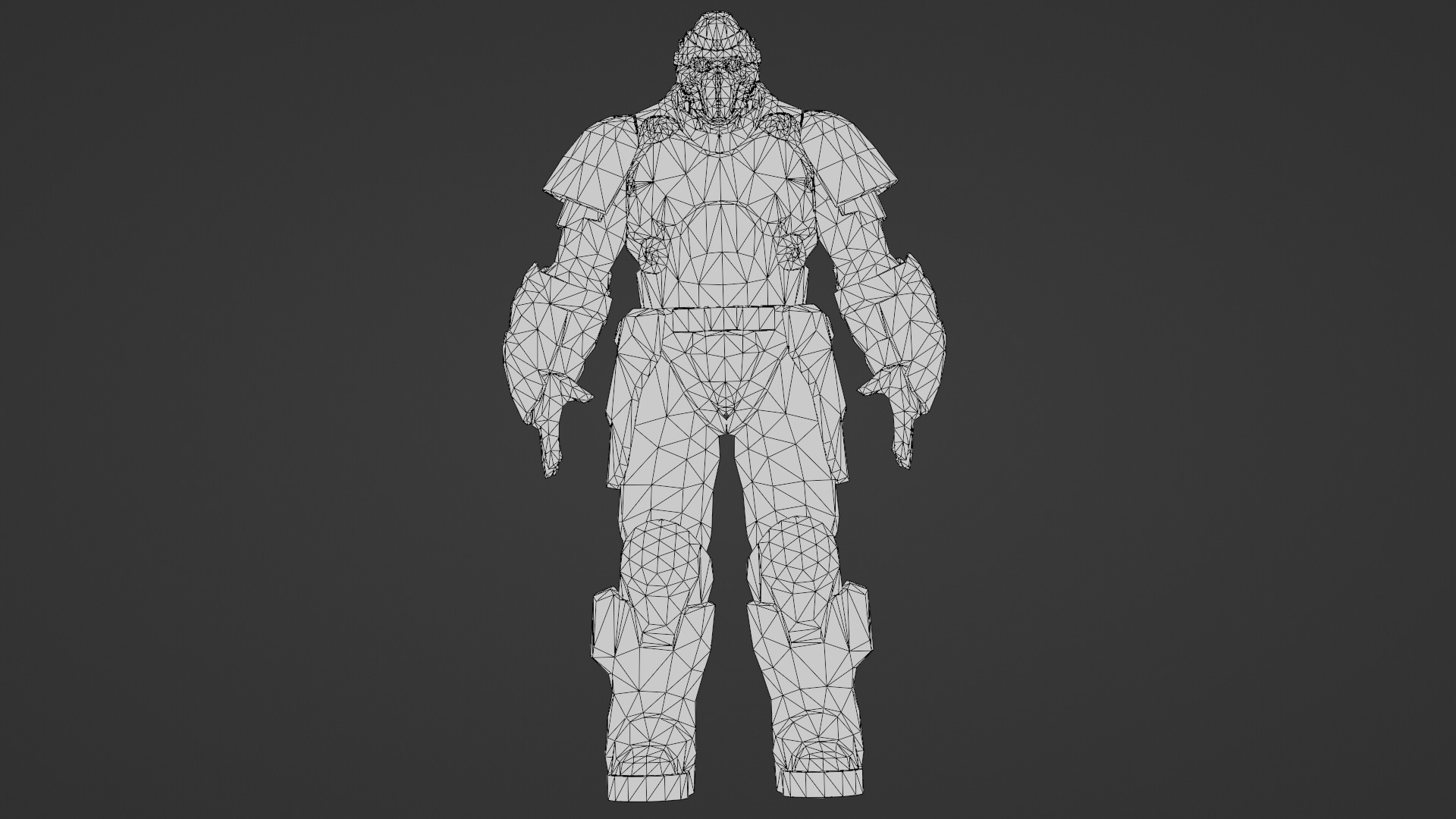 Iron Guard Futuristic Armored Soldier 3D Model Rigged Game-Ready Low-poly 3D model_29