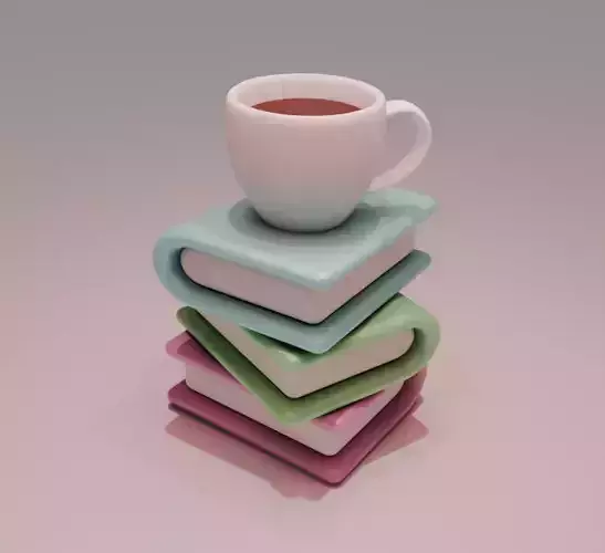Books with Coffee Cup