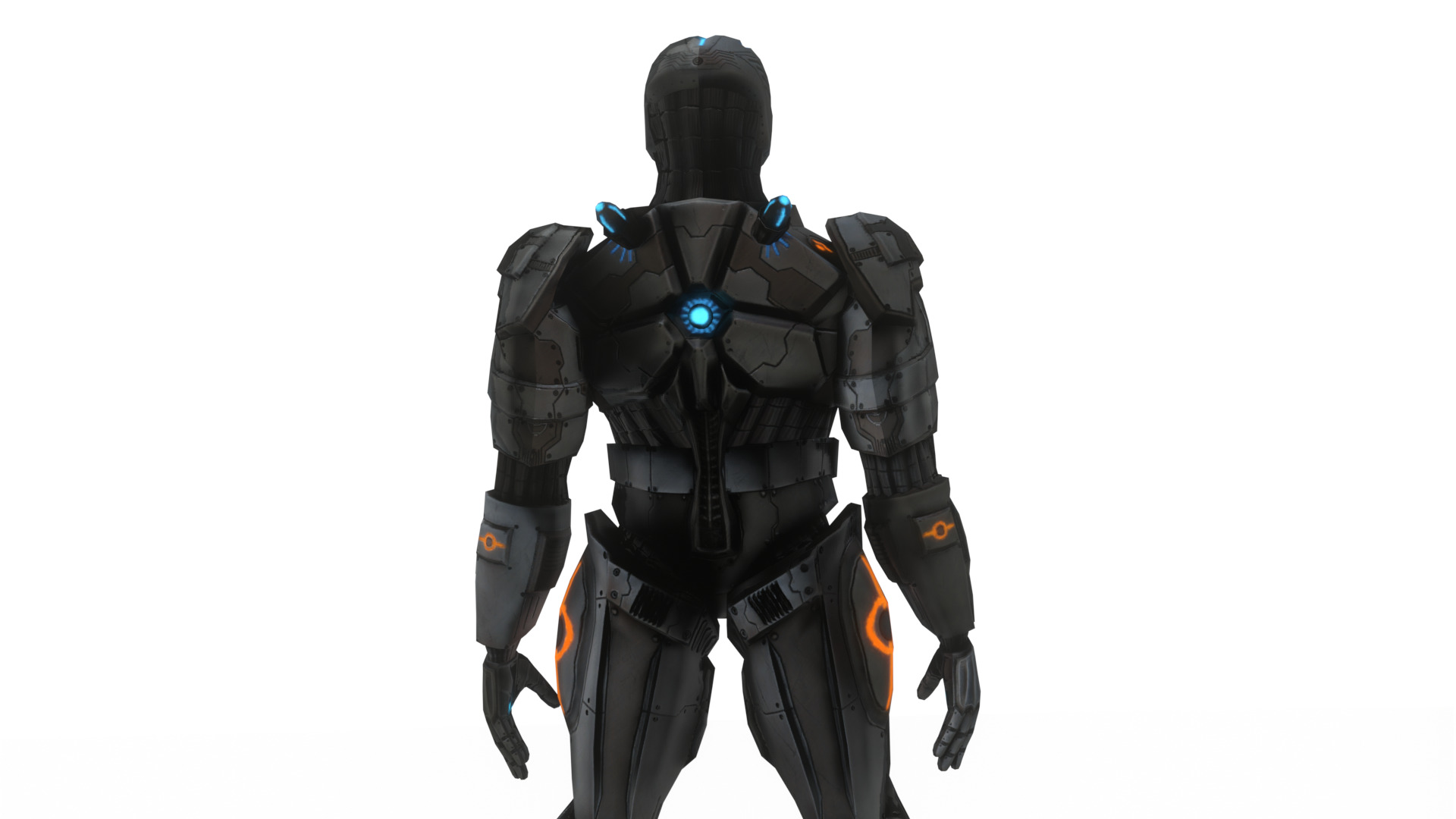 Sentinel Drone Unit Animated Sci-Fi Robot Low-poly 3D model_3
