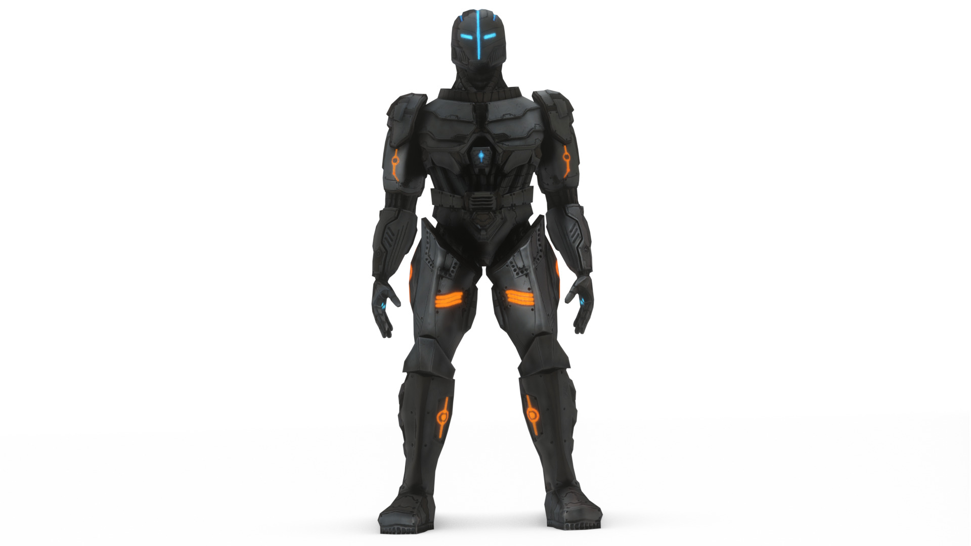 Sentinel Drone Unit Animated Sci-Fi Robot Low-poly 3D model_5