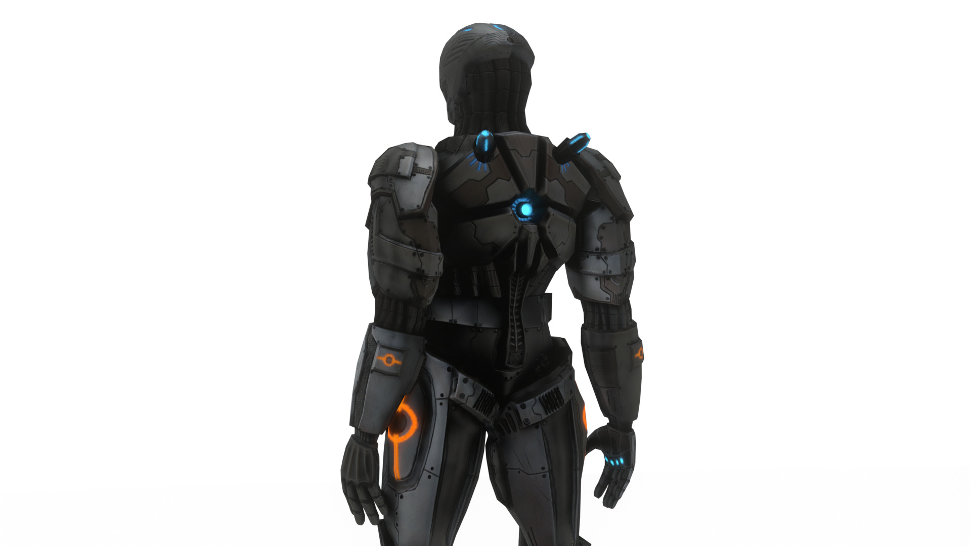 Sentinel Drone Unit Animated Sci-Fi Robot Low-poly 3D model_2