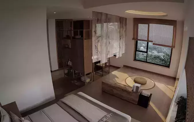  Chinese Bedroom interior 123