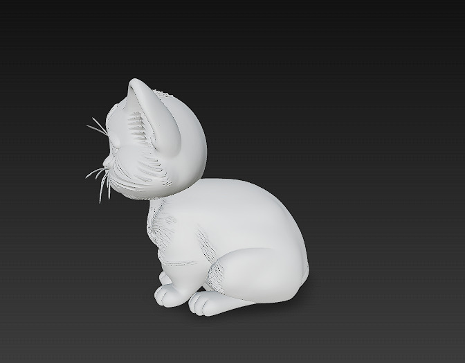 Cat Kitten Realistic 3D Model Basic - Low Poly Realistic Low-poly 3D model_12