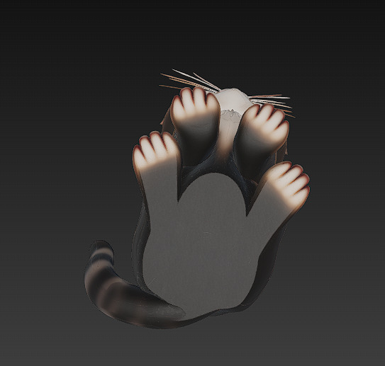 Cat Kitten Realistic 3D Model Basic - Low Poly Realistic Low-poly 3D model_7