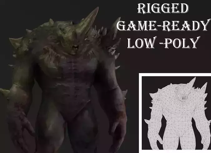 Venomfiend Monster 3D Model Game-Ready Animated Creature