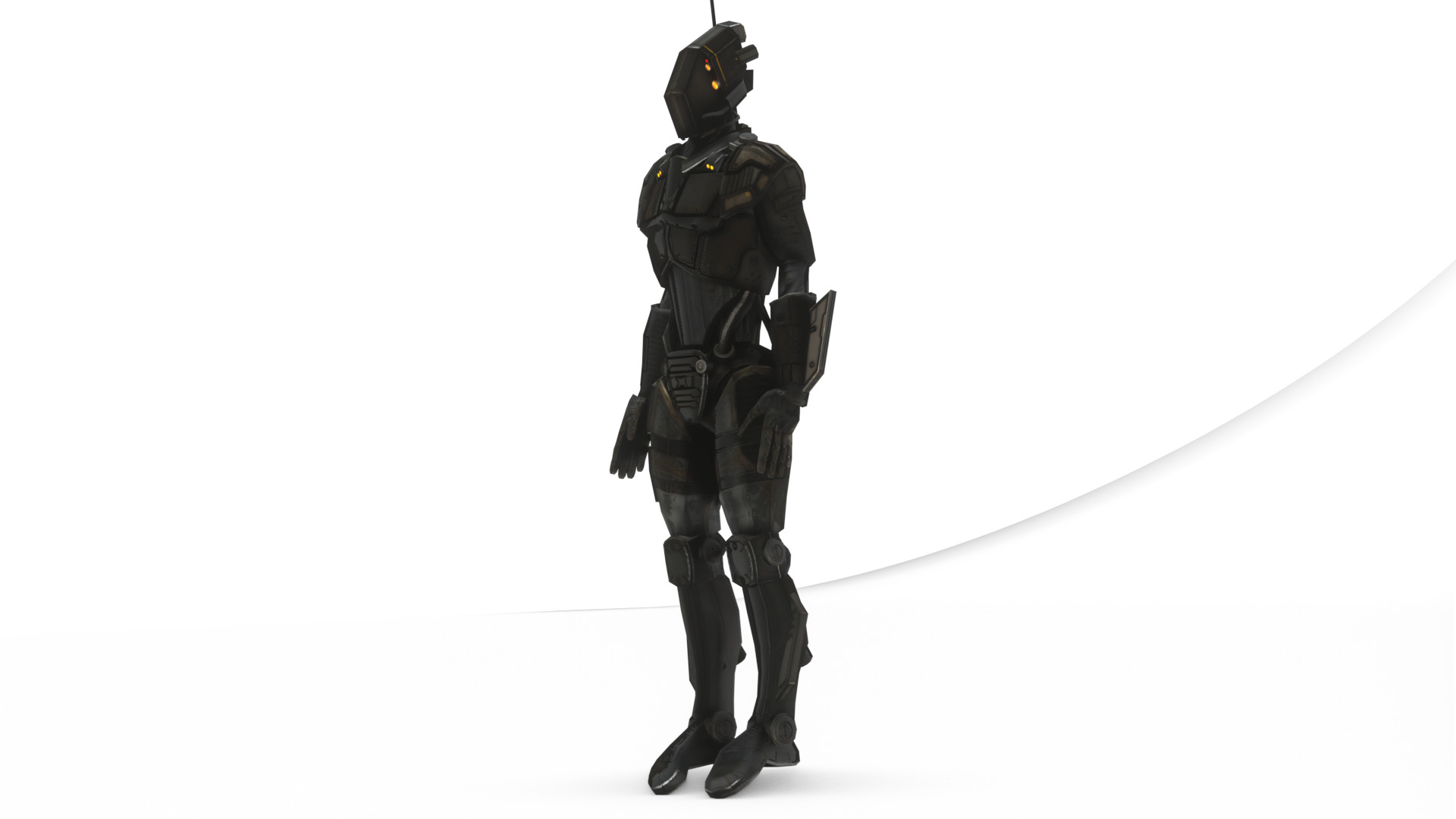 Atlas Combat Mech Sci-Fi Robot 3D Model Rigged Low-poly 3D model_6