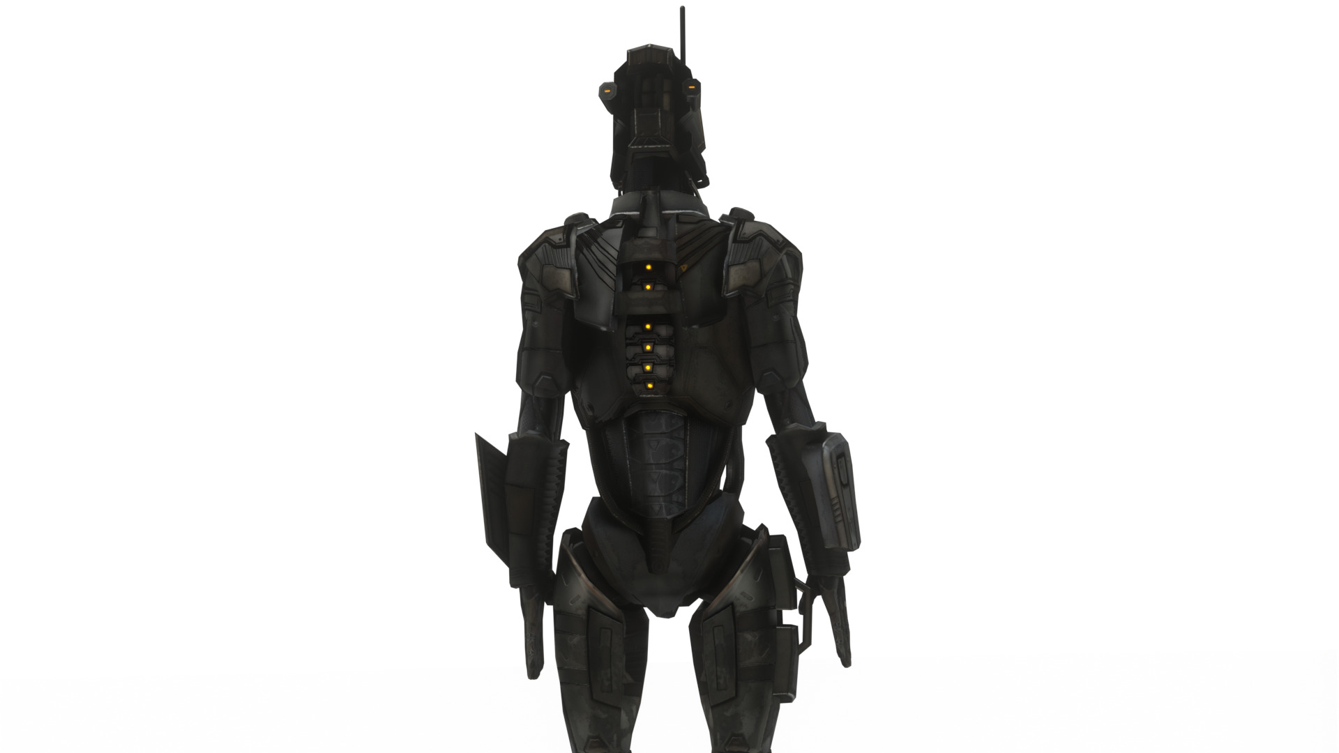 Atlas Combat Mech Sci-Fi Robot 3D Model Rigged Low-poly 3D model_3