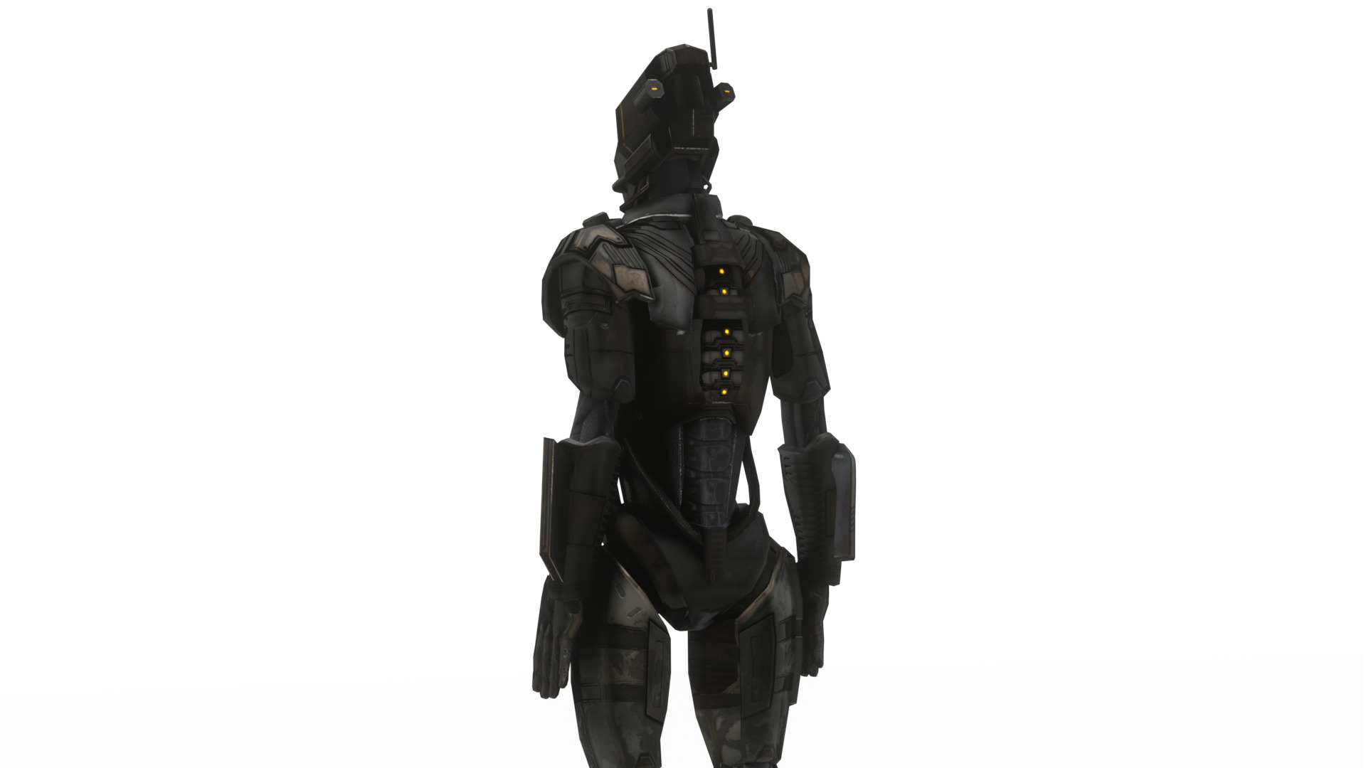 Atlas Combat Mech Sci-Fi Robot 3D Model Rigged Low-poly 3D model_2