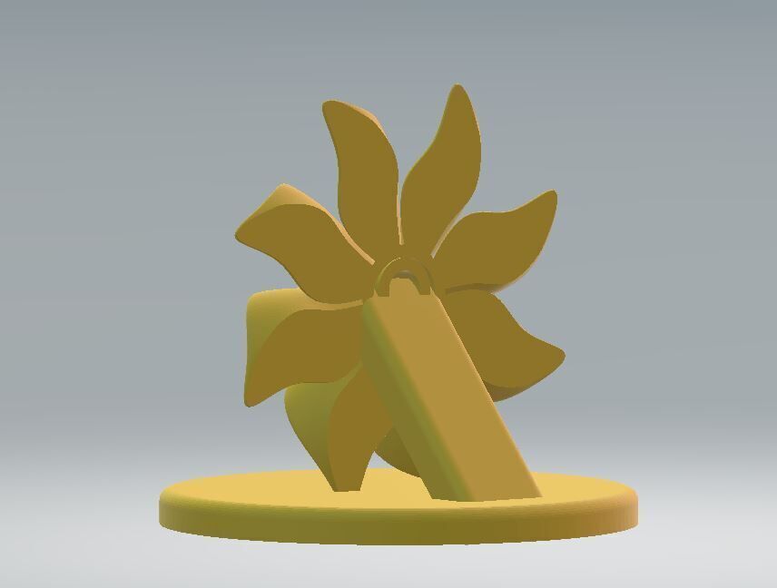 Yellow Flower 3D print model_1