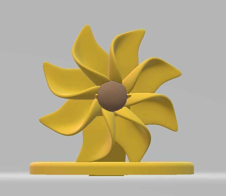 Yellow Flower 3D print model_2