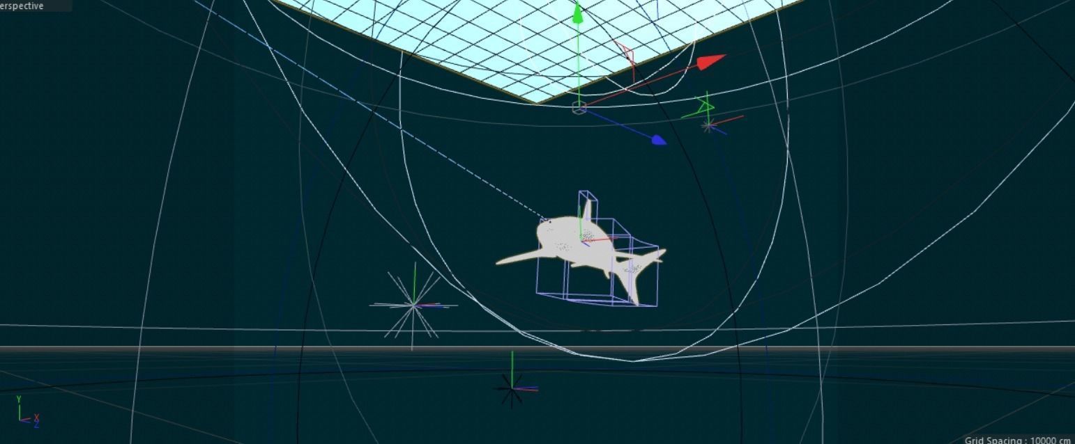 Shark scene 3D model_0