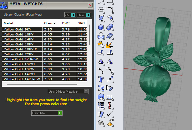 pomegranate pendant 3D print model 3D print model_10