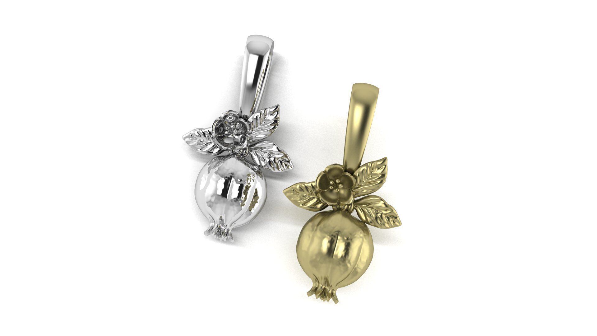 pomegranate pendant 3D print model 3D print model_1