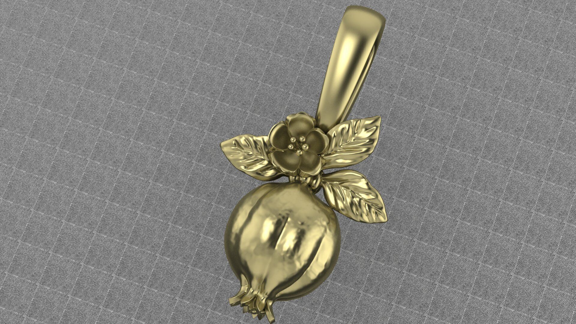 pomegranate pendant 3D print model 3D print model_3