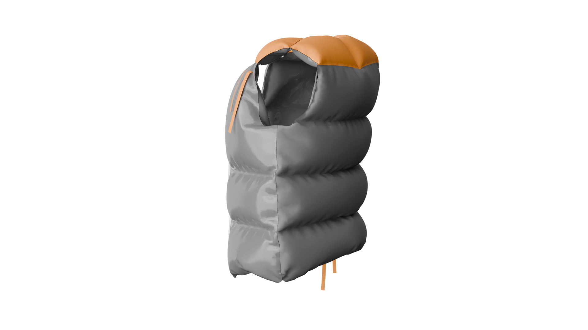Puffer Vest Low-poly 3D model_2