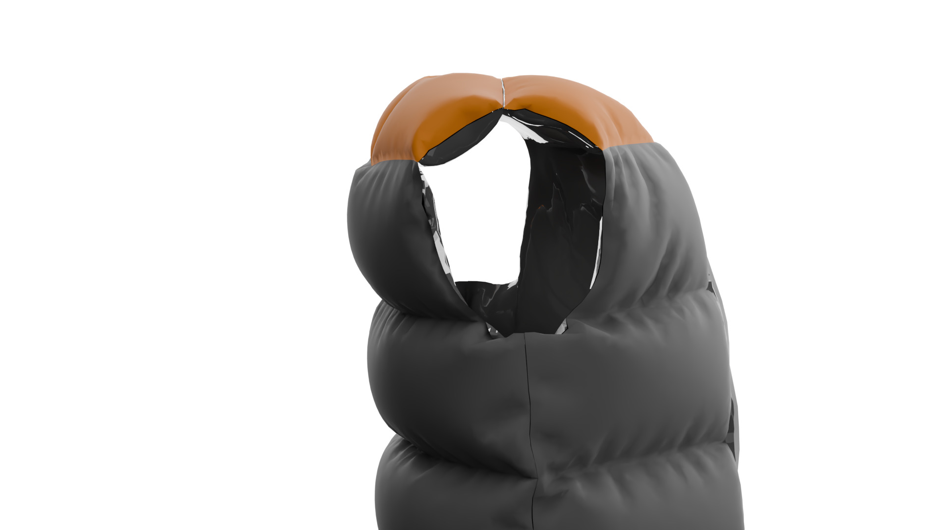Puffer Vest Low-poly 3D model_7