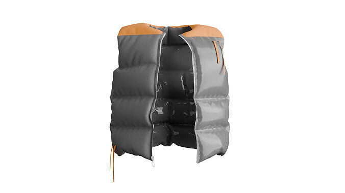 Puffer Vest Low-poly 3D model