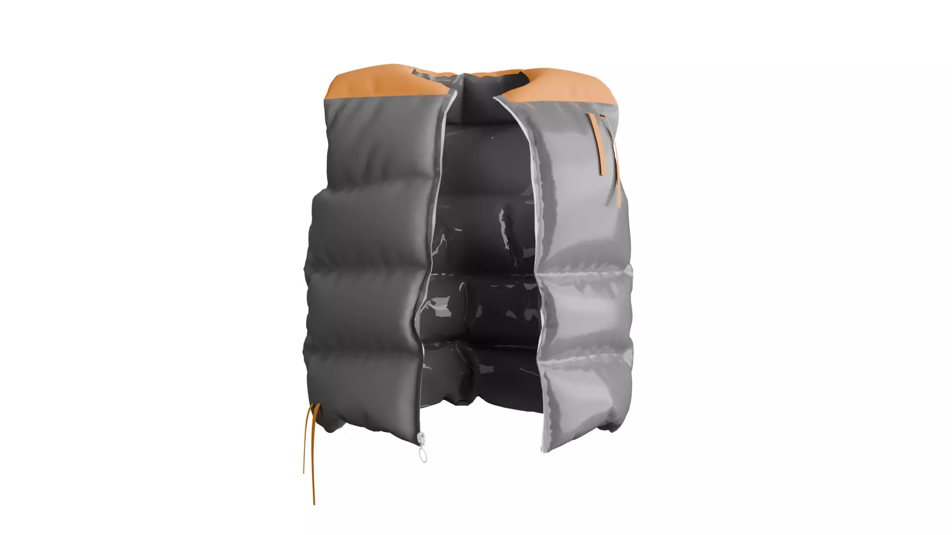 Puffer Vest Low-poly 3D model_0
