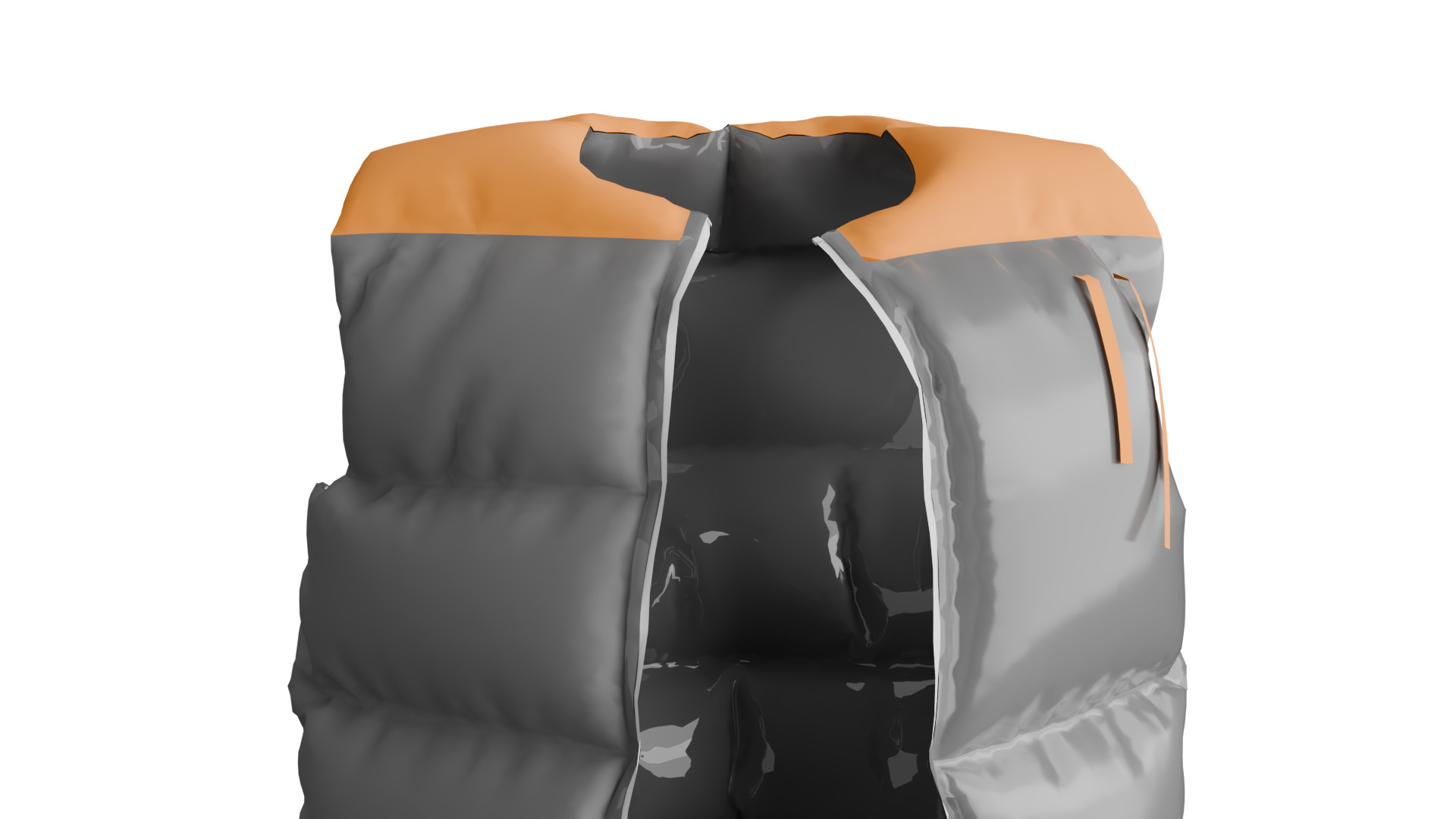 Puffer Vest Low-poly 3D model_6