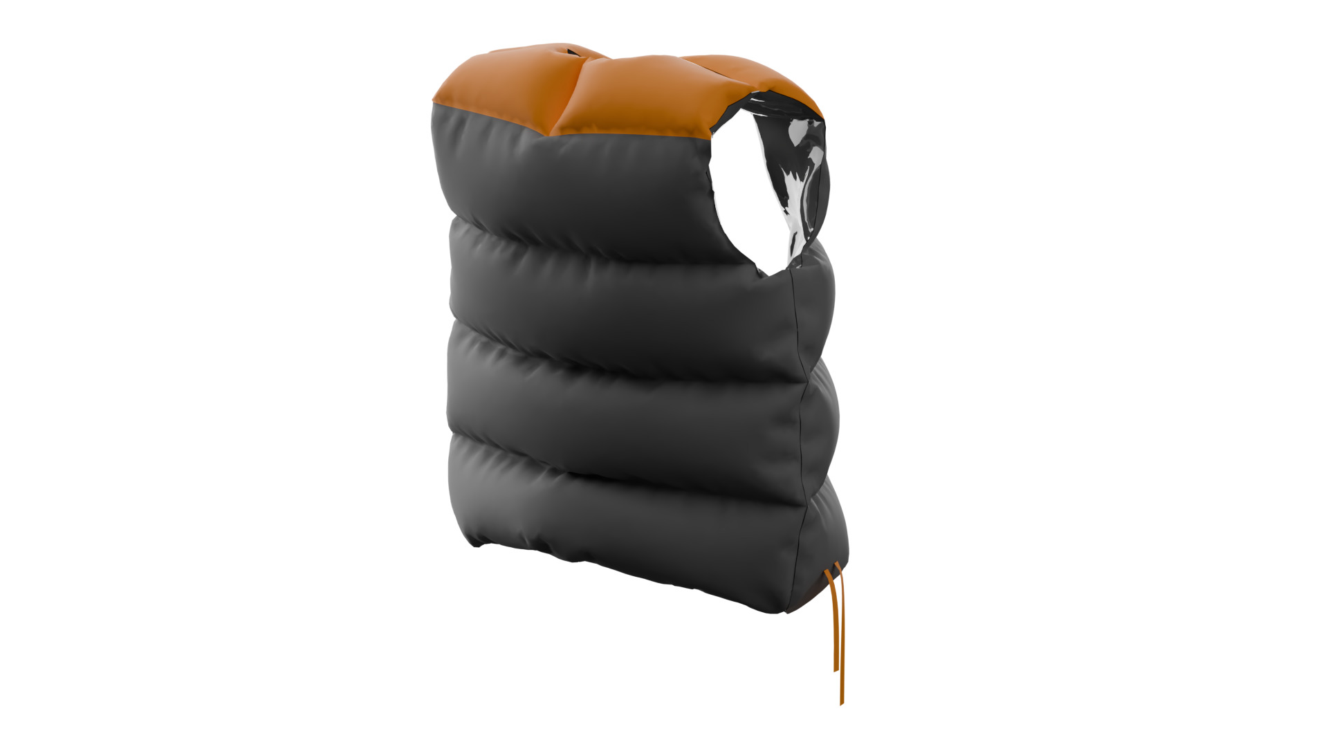 Puffer Vest Low-poly 3D model_4