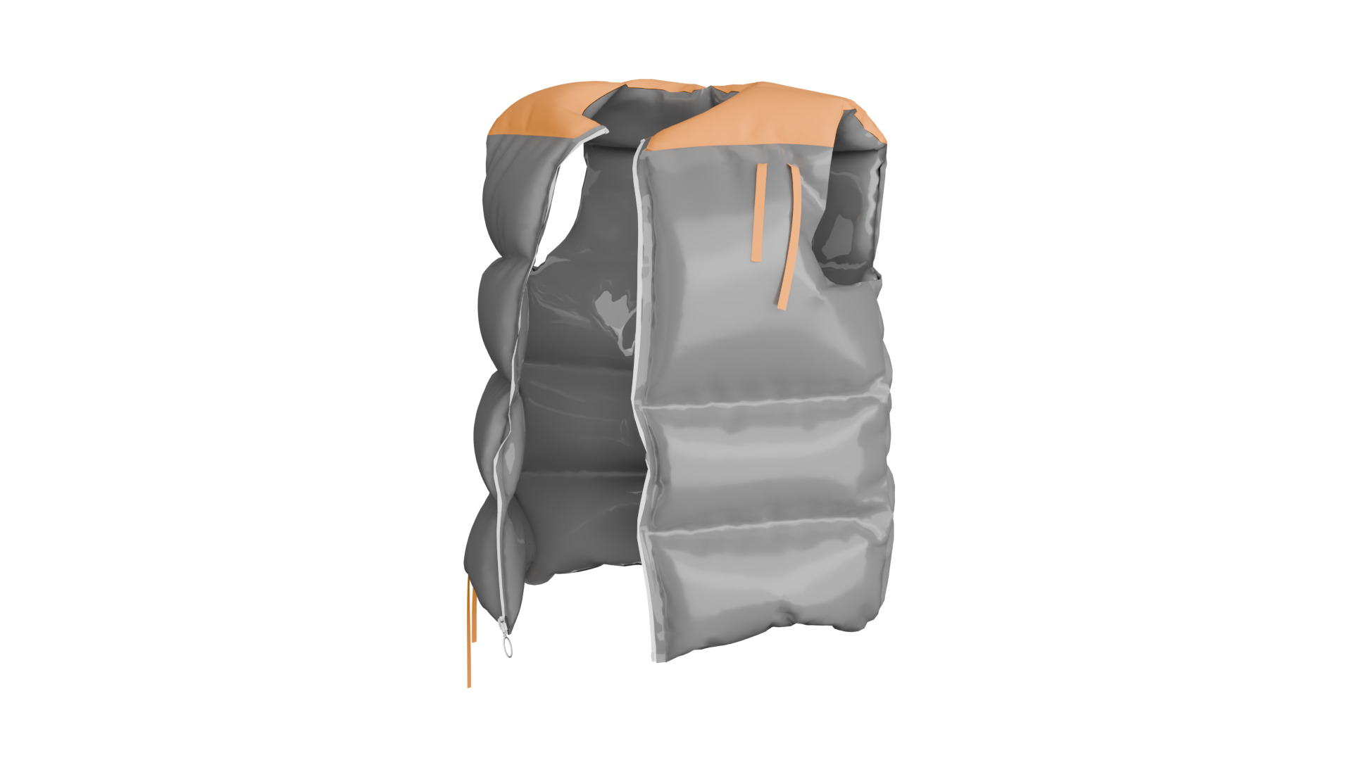 Puffer Vest Low-poly 3D model_1