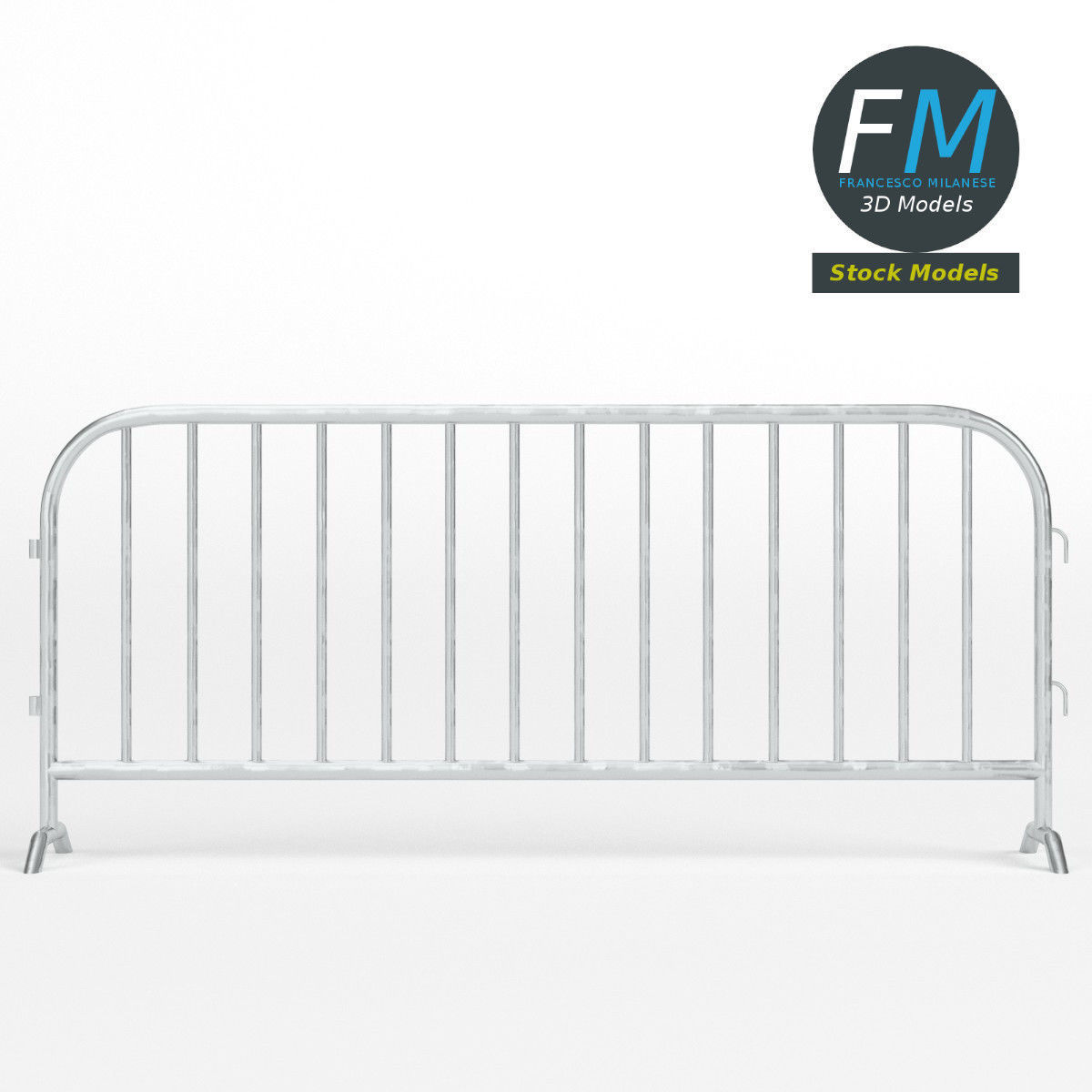 Street barrier 3D model_3