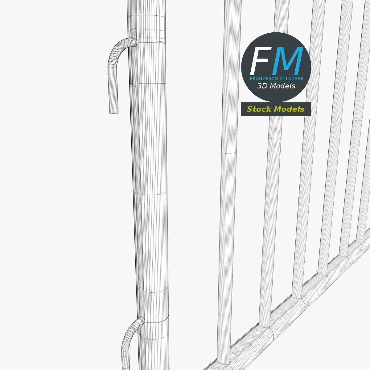 Street barrier 3D model_8