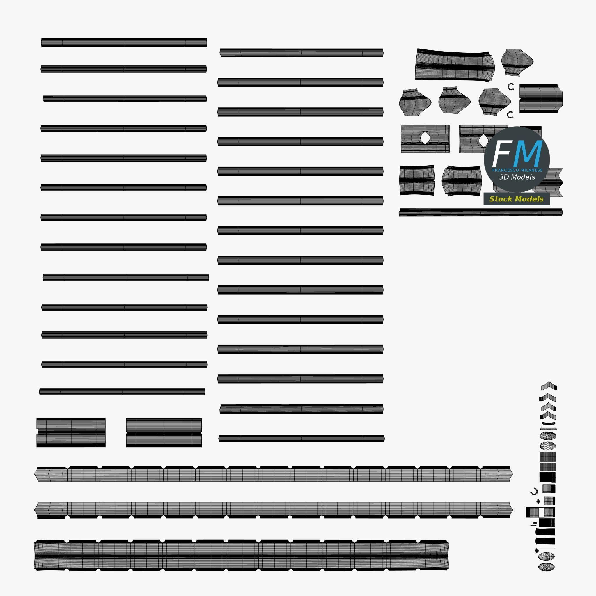Street barrier 3D model_11