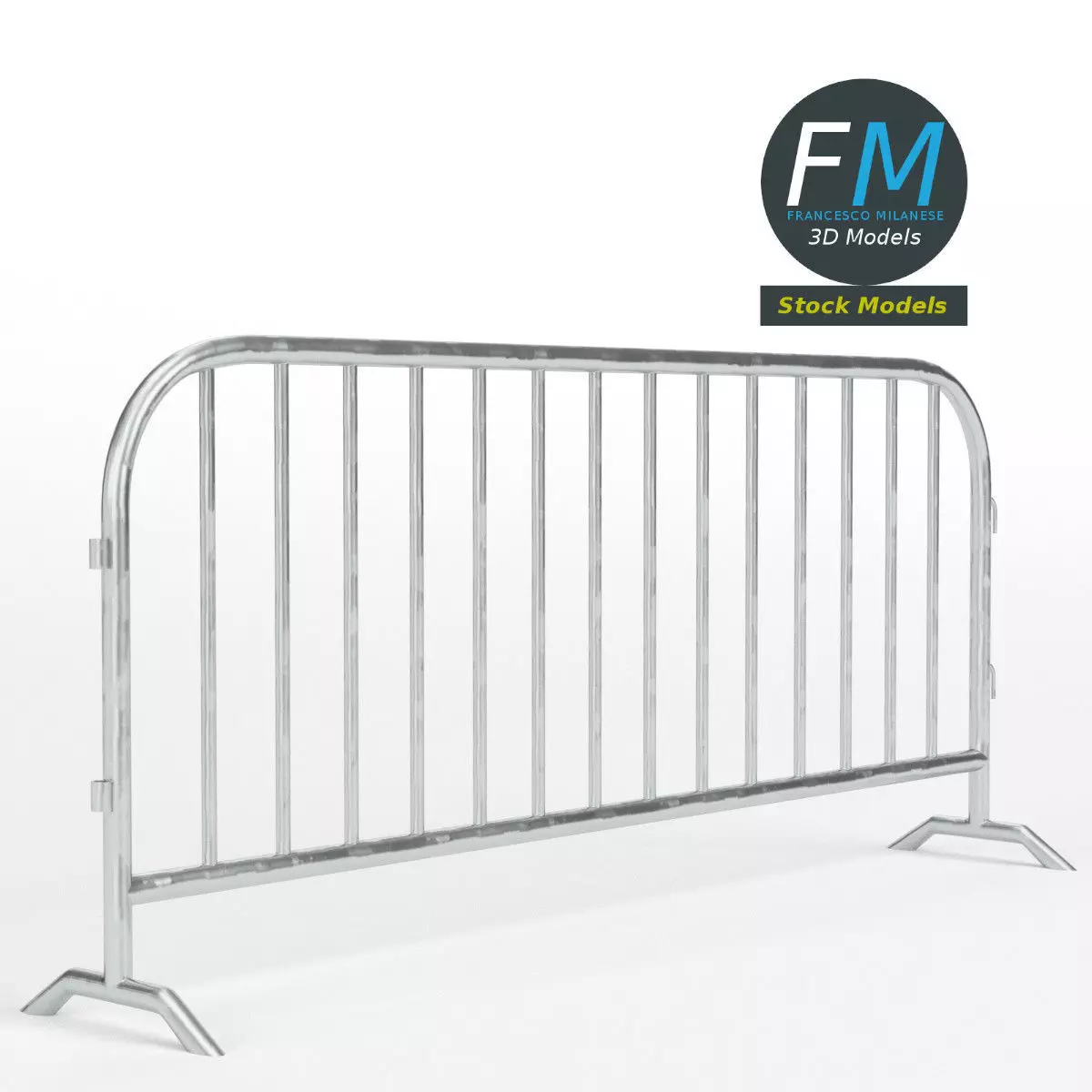Street barrier 3D model_0