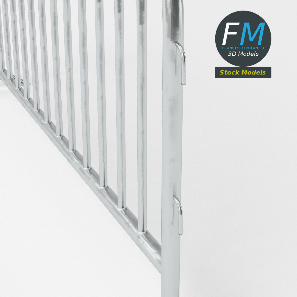 Street barrier 3D model_5