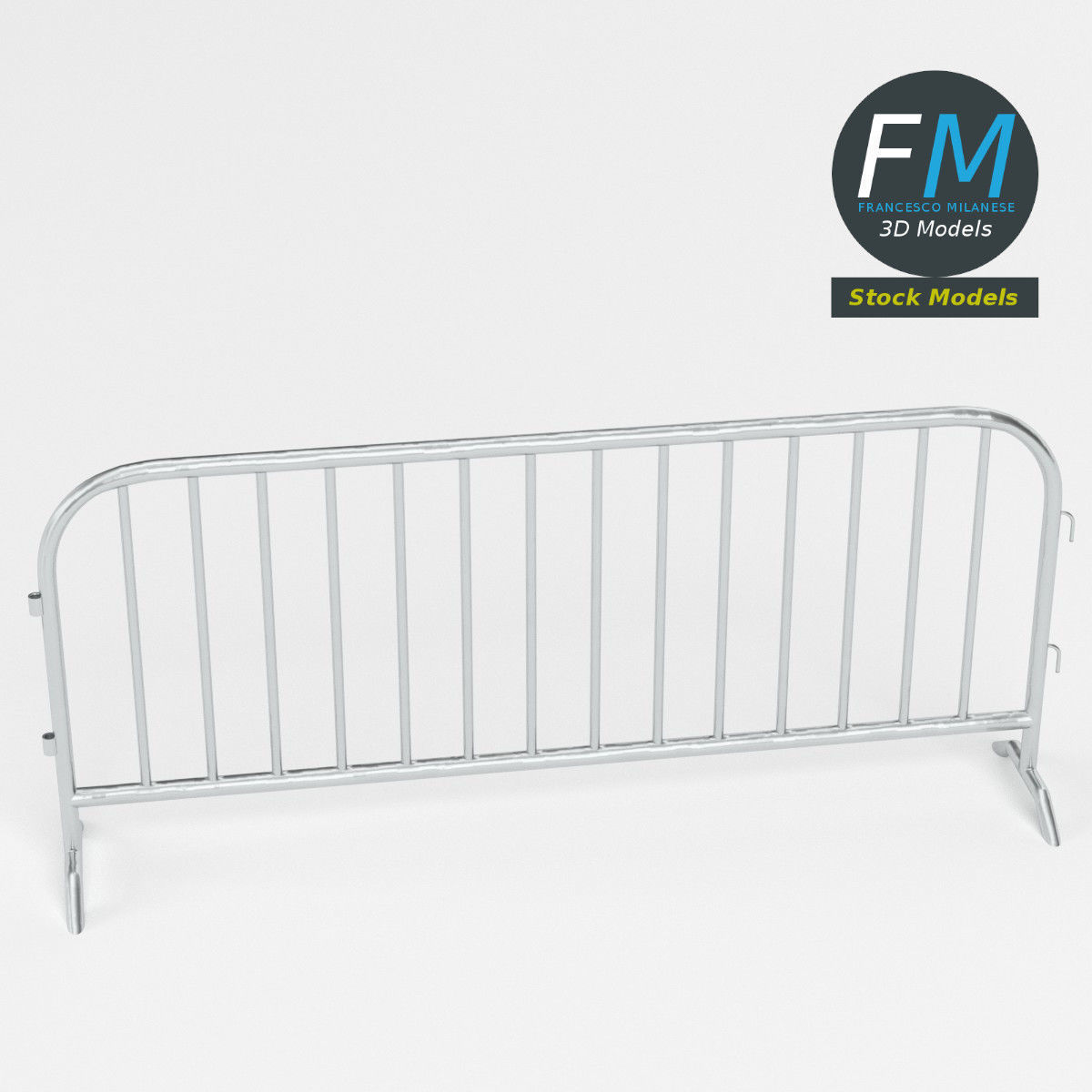 Street barrier 3D model_2