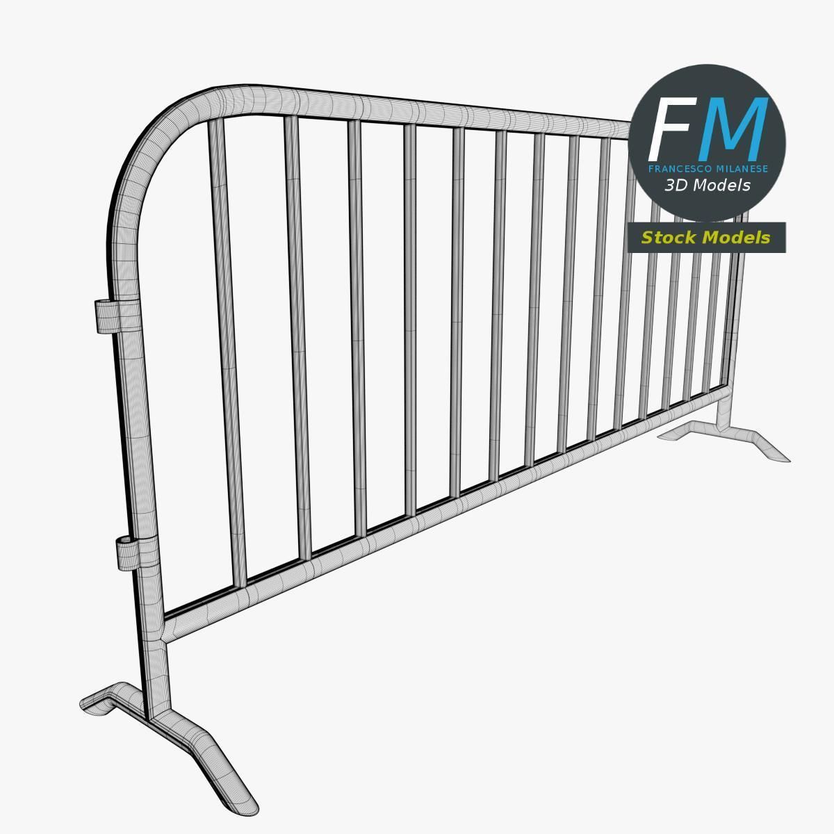 Street barrier 3D model_7