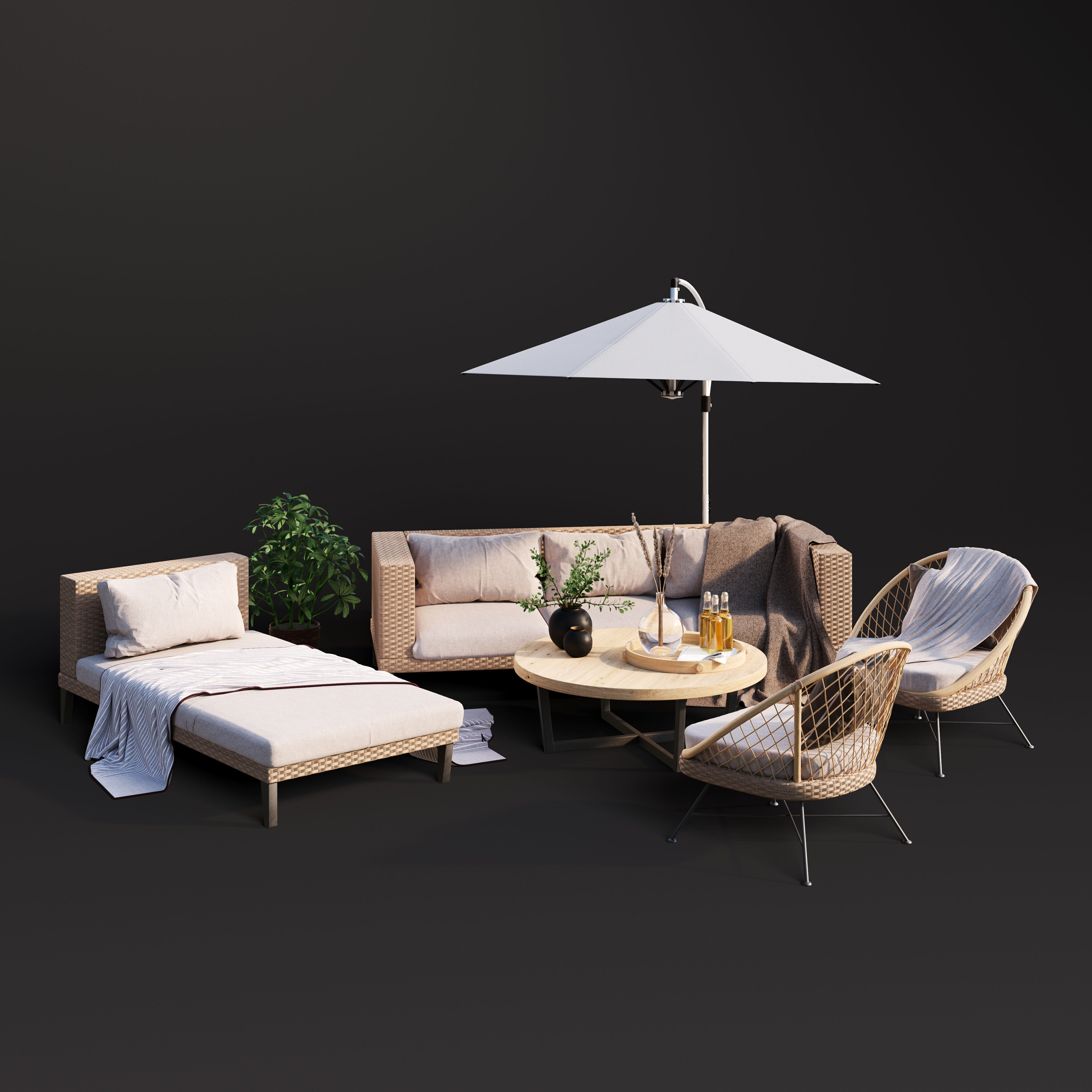 Archmodels vol 302 - patio furniture sets 3D model_8