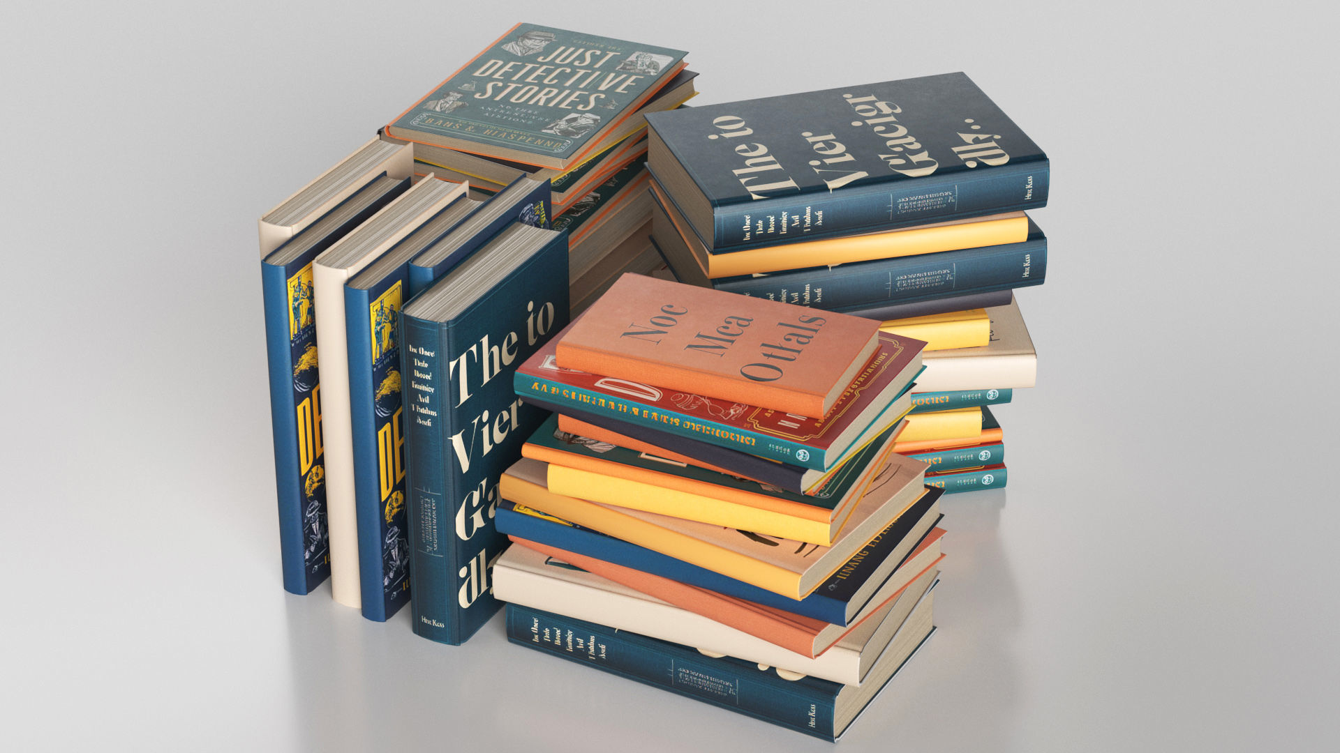 Pile of Books 3D model_5