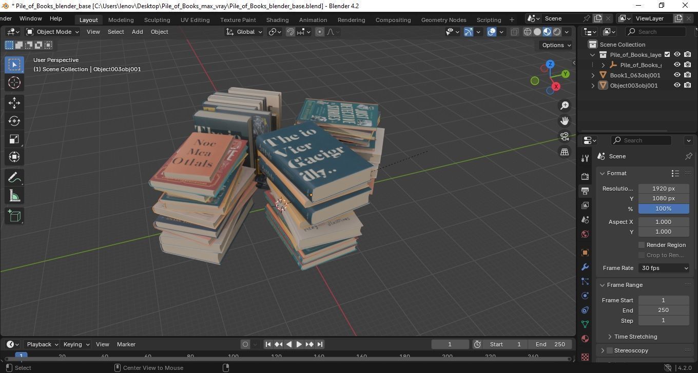 Pile of Books 3D model_24