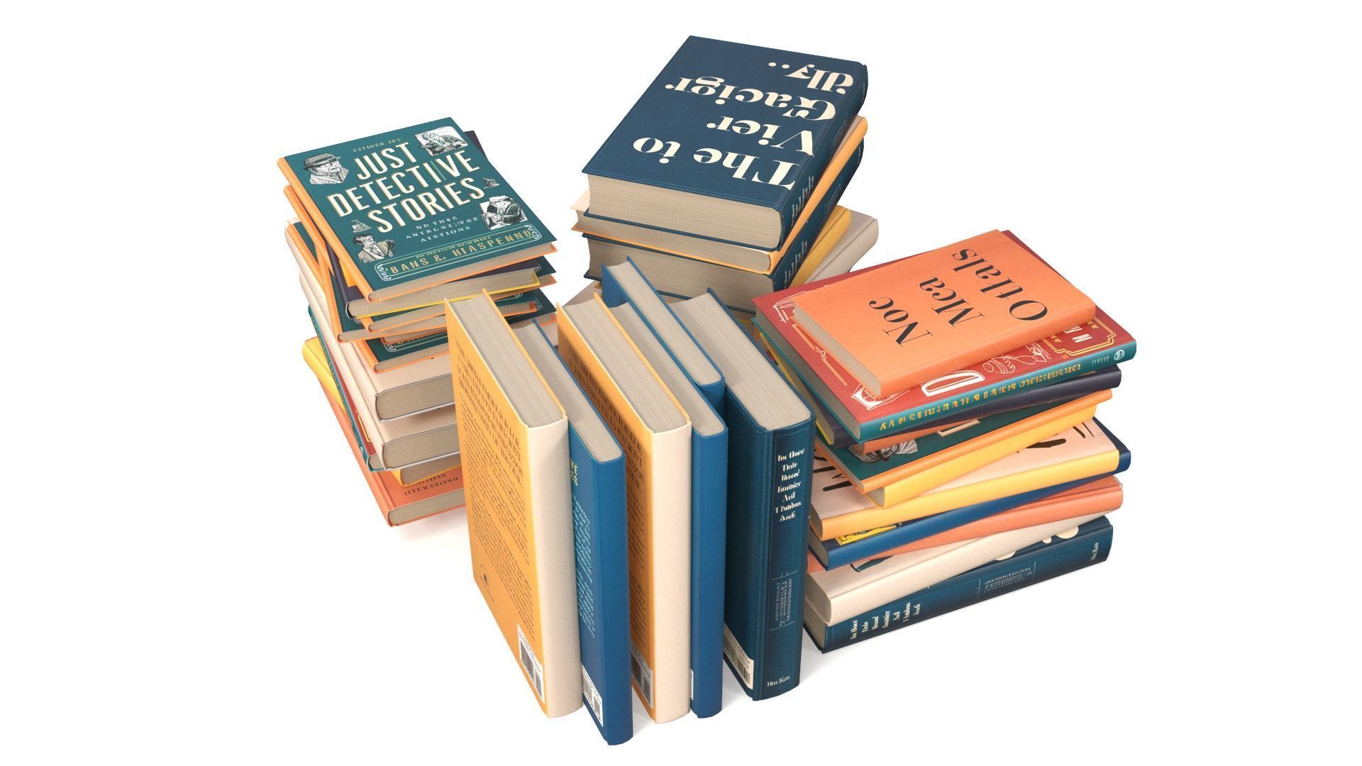 Pile of Books 3D model_7