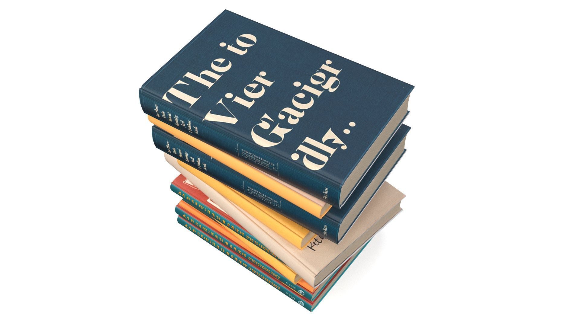 Pile of Books 3D model_12