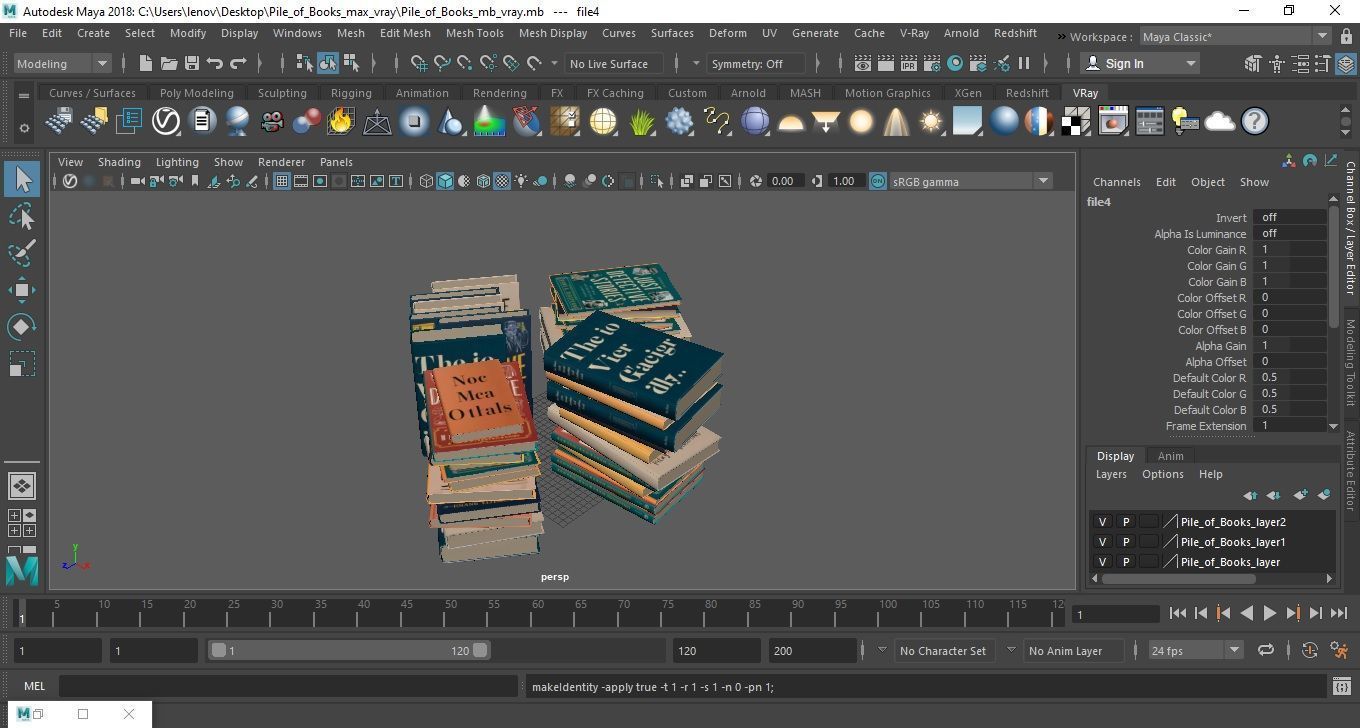 Pile of Books 3D model_27