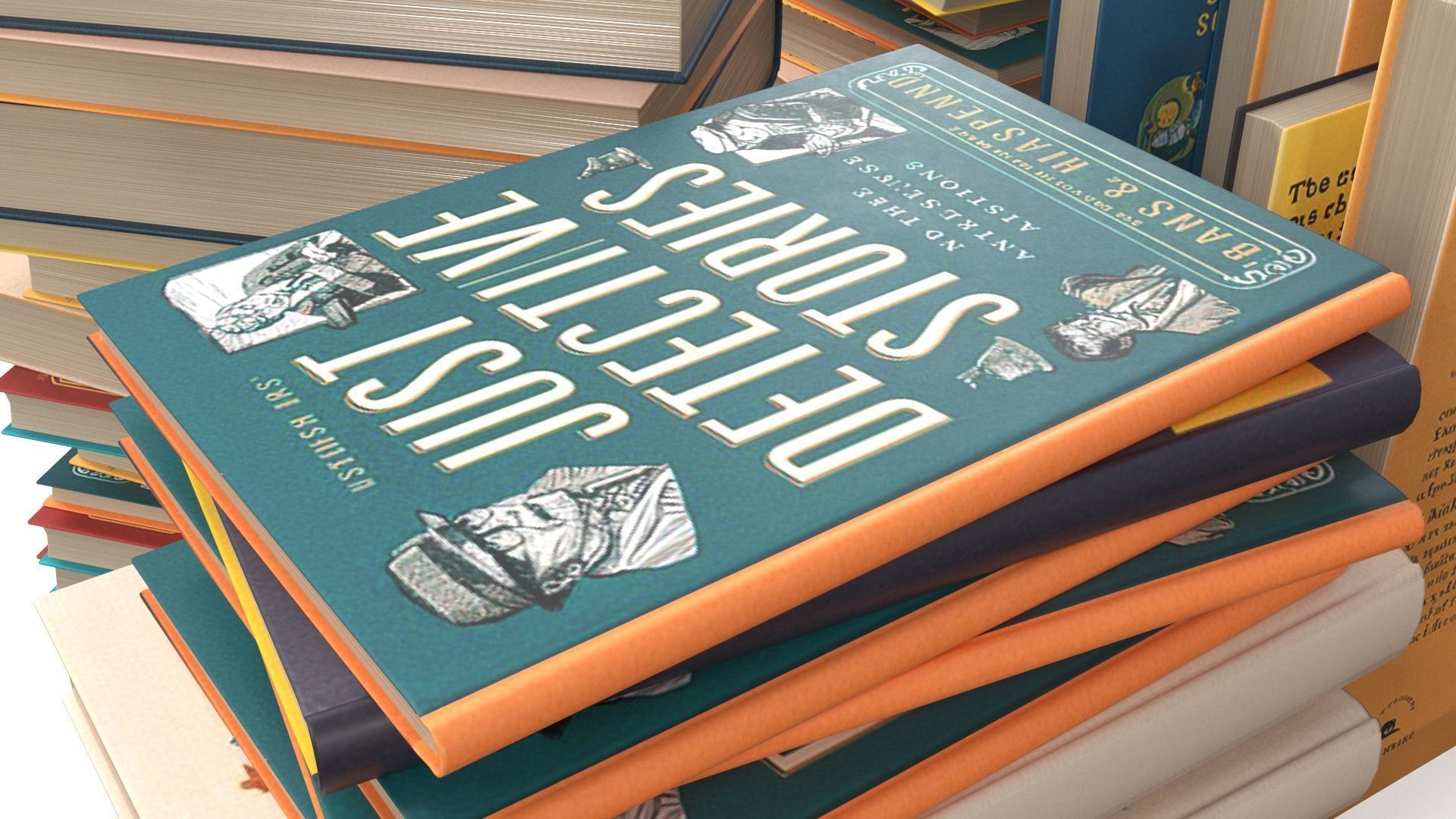 Pile of Books 3D model_16