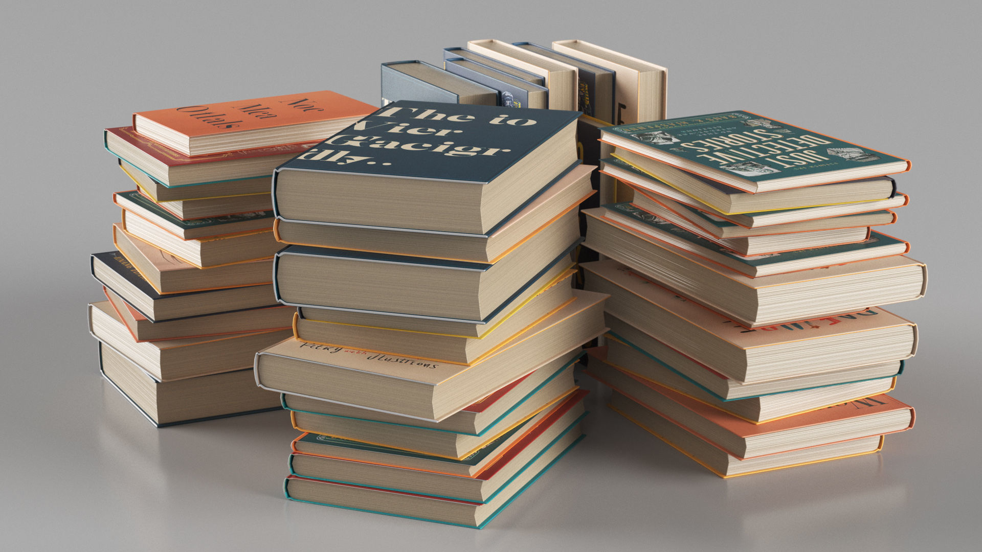 Pile of Books 3D model_3