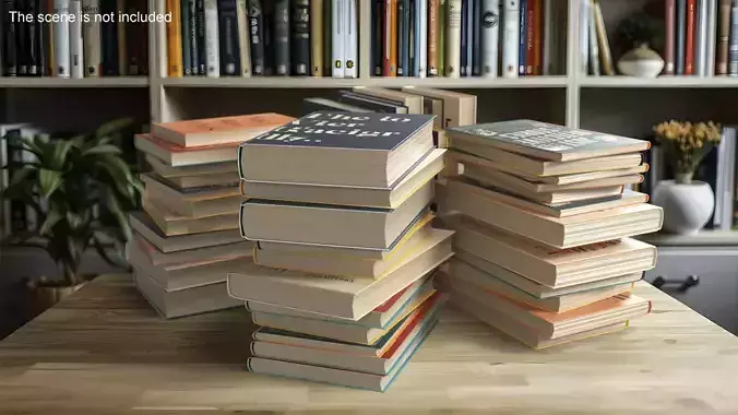 Pile of Books 3D model