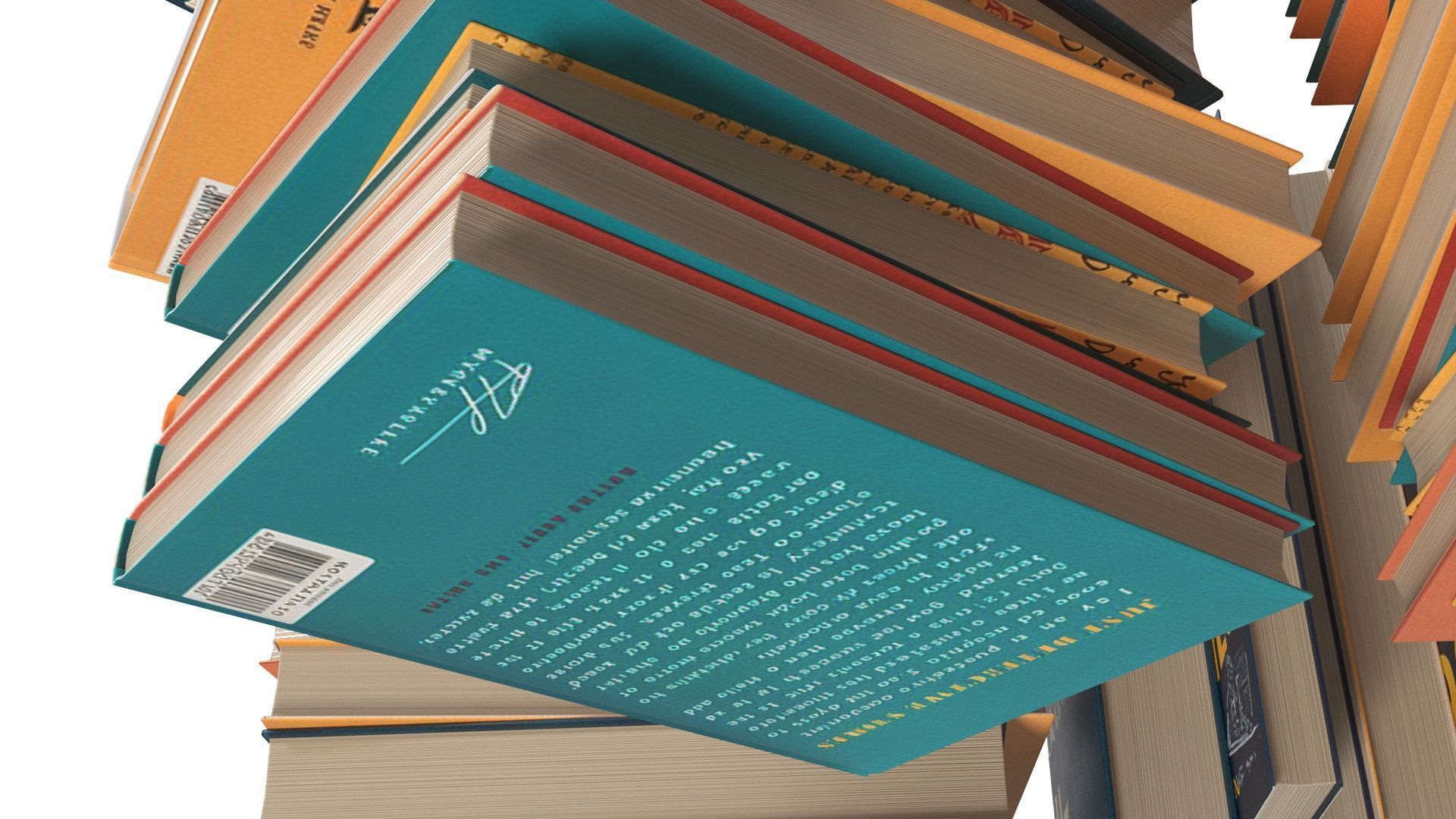 Pile of Books 3D model_14