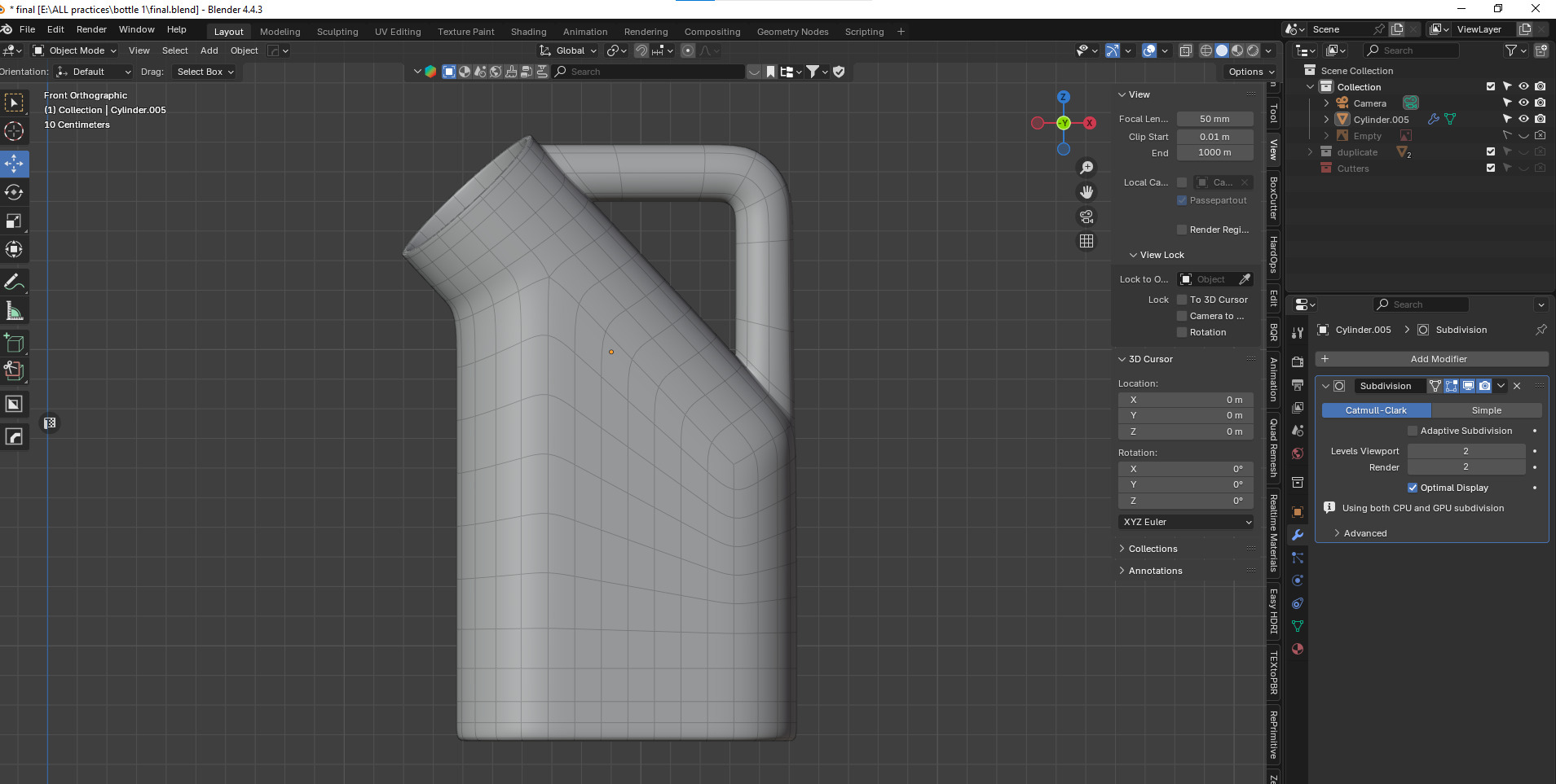 Tub Jug 3d Model Low-poly 3D model_15